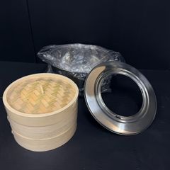 未使用】わっぱ 木製 せいろ・蒸し器 6寸 足立茂久商店 レンジ可
