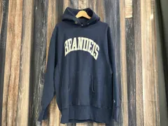 90's USA製 Champion チャンピオン スウェットパーカー リバースウィーブ ネイビー  XL 