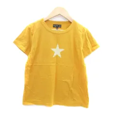 アニエスベー agnes b. Tシャツ カットソー クルーネック 半袖 プリント T2 M 黄色 イエロー /HO17