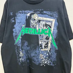 メタリカ METALLICA Tシャツ Mサイズ XL相当 H&M ドクロ バンドTシャツ ミュージックTシャツ アーティストTシャツ ロック グランジ バンティー バンT 半袖 夏物 夏服 古着 ユーズド アメカジ アメリカン ブラック ネイビー USAのサムネイル