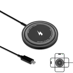 ワイヤレス充電器 【2026超薄型モデル】 Qi 認証搭載 マグネット式 最大15W出力 超低温 マグセーフ充電器 置くだけ充電 iPhone 17/16/15/ 14/13/12 pro max plus airシリーズ対応 出張・旅行・オフィスに最適( 0