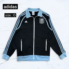 極美品 adidas アルゼンチン代表 トラックジャケット XL 黒 水色 刺繍