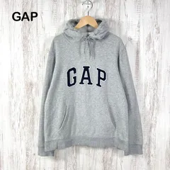 GAP ギャップ ビッグロゴ 裏起毛 フーディ プルオーバー パーカー グレー メンズ トップス