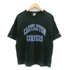 チャンピオン CHAMPION Tシャツ カットソー 半袖 プリント オーバーサイズ L マルチカラー 緑 グリーン /YK14