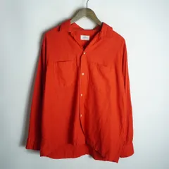 60s Vintage VAN HEUSEN ヴァンヒューゼン Open Collar コットン 長袖 開襟 オープンカラー シャツ ヴィンテージ 赤 サイズ L 2237Q★2