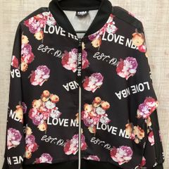 希少✨️NBA トラックジャケット ジャージ 花柄 ボタニカル 総柄 黒 S