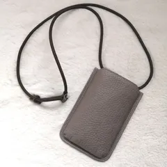 土屋鞄 スマホショルダー ショルダーバッグ スマホポシェット レザー 本革  ミディアムブラウン グレー メンズ レディースのサムネイル