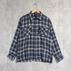 希少 ユニクロ UNIQLO フランネルジップアップシャツ M 紺 チェック ネルシャツ ジップシャツ ジャケット ブルゾン アウター 厚手 裏起毛 暖パン 合わせ ビンテージ風 90s y2k ストリート カジュアル メンズ レディース ユニセックス 完売品
