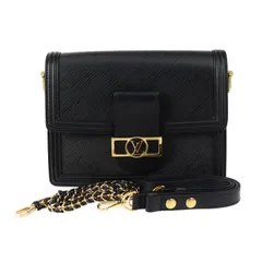 LOUIS VUITTON ルイ ヴィトン エピ ドーフィーヌ NV MM ショルダーバッグ M56141 レザー   ブラック ゴールド金具  2WAY チェーン 【本物保証】 LOUIS VUITTON - LOUIS VUITTON ルイ ヴィトン エピ ドーフィーヌ NV