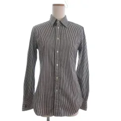 ポロ ラルフローレン POLO RALPH LAUREN CUSTOMFIT シャツ 長袖 ストライプ 黒 白 ブラック ホワイト 6