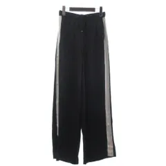 グレースクラス GRACE Class イージーパンツ サテン サイドライン 黒 ブラック 36 ■TC