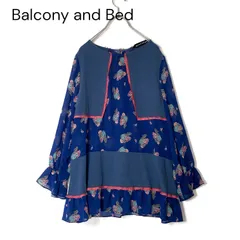 Balcony and Bed バルコニーアンドベッド エスニック ブラウス 花柄 ネイビーのサムネイル