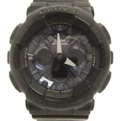 ベビージー Baby-G 腕時計 アナログ クロノグラフ BA-130 ラバー 黒 ブラック ウォッチ ■OOM