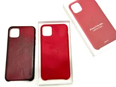 純正品　Apple iPhone 11 ProMax レザーケース レッド N8-2-14
