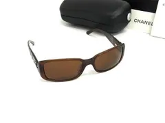 シャネル 5111 カメリア サングラス ブラック プラスチック 美品 正規品 CHANEL シャネル サングラス カメリア 5111 ブラウン プラスチック