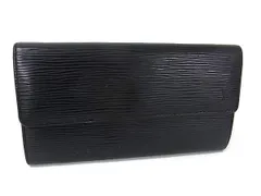 LOUIS VUITTON ルイヴィトン 財布 ポルトフォイユ サラ M63742  ブラック エピ ユニセックス 二つ折り長財布 シルバー金具