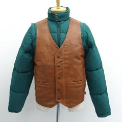 SCHOTT / ショット ◆2WAYダウンジャケット/レザー切替/グリーン×ブラウン/サイズ36（S) 1531 【メンズ/MEN/男性/ボーイズ/紳士】 メンズファッション【中古】 のサムネイル