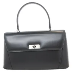 ★【HANAEMORI】ハナエモリ フォーマルバッグ  ハンドバッグ  ブラック レザー  冠婚葬祭用  行事用  小さめ