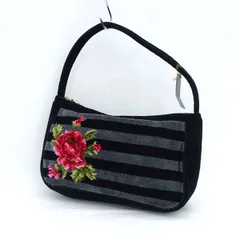 FEILER / フェイラー ■ハンドバッグ　ポーチ　コットン　ブラック　タグ付き 【バッグ/バック/BAG/鞄/カバン】 ブランド【中古】 