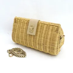 eimy istoire / エイミー イストワール ■チェーン　カゴバッグ　クラッチ　籐　キャメル 【バッグ/バック/BAG/鞄】 ブランド【中古】 のサムネイル