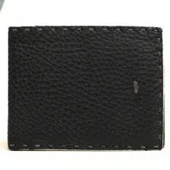フェンディ／FENDI 財布 ウォレット メンズ 男性 男性用レザー 革 本革 ブラック 黒  7M0194 74P COIN WALLET CUOIO ROMANO LUX 小銭入れあり 二つ折り シボ革 シュリンクレザー