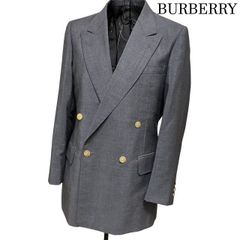 激レア バーバリーズ ダブル セットアップ ホースロゴ 金ボタン モヘア混 Burberrys バーバリー 紺ブレ モヘア混 ダブル セットアップ 金ボタン