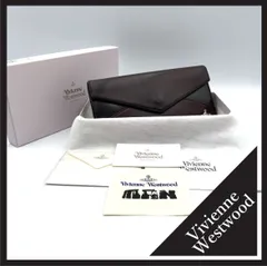 ✱Vivienne Westwood（ヴィヴィアンウエストウッド）✱ 極美品 長財布 レター型 フラップ バイカラー ボルドー ブラック 黒 シルバー金具 オーブマーク 箱付き カード付き MANライン メンズ レディース ユニセックス ギフト 希少