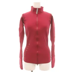 アディダス バイ ステラマッカートニー adidas by Stella McCartney 美品 フルジップジャージジャケット リブ切替 M エンジ ダークレッド 赤 リブ /YJ ■ECT