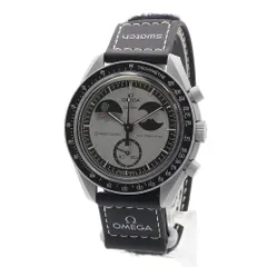 オメガ SO33M700 Swatch スウォッチ ミッション トゥ アースフェイズ スピードマスター ムーンスウォッチ クロノグラフ ナイロン バイオセラミック ライトグレー ブラック 腕時計 箱付 OMEGA（未使用　展示品）のサムネイル