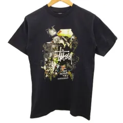 ステューシー STUSSY Tシャツ 半袖 プリント S 紺 ネイビー ☆AA★