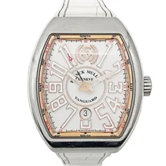 FRANCK MULLER フランクミュラー ヴァンガード 53mm V45SCDTSTGJ 3針時計 オートマ AT 白文字盤 ホワイト ステンレススチール PG ピンクゴールド クロコダイルレザー メンズのサムネイル