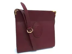 Cartier カルティエ ショルダーバッグ マストライン ボルドー レザー レディース ゴールド金具