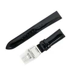 【名東】セイコー Dバックル付 替えベルト ブラック 黒 レザー ラグ幅20mm 腕時計 パーツ 小物 時計ベルト 時計アクセサリー