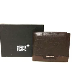 D90 MONT BLANC モンブラン 型押し 二つ折り財布 ブラウン 263032986のサムネイル