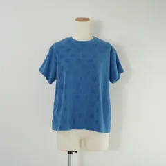 l'atelier du savon アトリエドサボン ピンポンドット Tシャツ カットソー トップス プルオーバー 半袖 パイル地 ブルーのサムネイル
