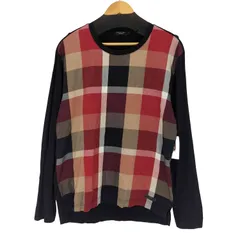 ブラックレーベルクレストブリッジ BLACK LABEL CRESTBRIDGE フロントチェック L/S クルーネックTシャツ メンズ import：L 