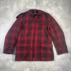 Polo by Ralph Lauren ポロラルフローレン 80s USA ウールコート ジャケット セーラーカラー レッド チェック柄 赤×黒