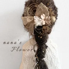 ヘッドドレス petit GOLD 髪飾り ドレス 振袖 袴 成人式 卒業式