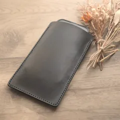 レザー スマホスリーブケース / ブラック
