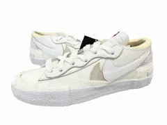 ナイキ NIKE ×sacai サカイ Blazer Low White Patent Leather ブレーザー ロー ホワイト パテント レザー DM6443-100 27.5 白 ホワイト ブランド古着ベクトル 中古●▲■260321