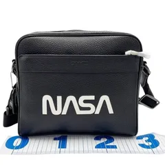 COACH コーチ ショルダーバッグ CHARLES CAMERA BAG F28319 ブラック系 レザー メンズ クロスボディバッグ NASA 新品未使用展示品