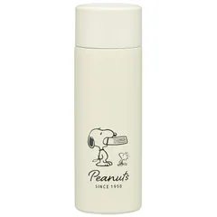 【新品】 スケーター(Skater) 直飲み マグボトル ミニ ステンレスボトル 水筒 ケータイマグ 120ml 小容量 保温 保冷 真空二重構造 スヌーピー バッジ SMBC1B-A 0