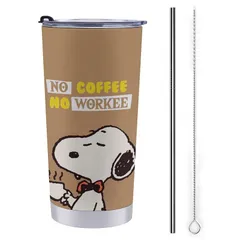 【新品】 スヌーピー タンブラー マグカップ コーヒーカップ コンビニカップ 保冷 保温 水筒 直飲み ステンレス 蓋付き 持ち運び ストロー キャラクター かわいい 600ml 0