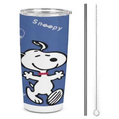 【新品】 スヌーピーコーヒーカップ マグカップ コンビニカップ タンブラー ステンレス製 カフェマグ 携帯マグ マグボトル ストロー&ストローブラシ付き 保温 保冷 真空断熱 車用 コーヒー専用 かわいい キャラクター グッズ かわいい 男女兼用 600m 0