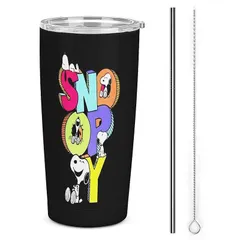 【新品】 スヌーピー ピーナッツの仲間たち タンブラー マグカップ コーヒーカップ コンビニカップ 保冷 保温 水筒 直飲みステンレス製 蓋付き 持ち運び ストロー キャラクター グッズ 600ml 1