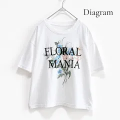 Diagram ダイアグラム フローラル ロゴTシャツ ホワイト 36 コットン 半袖 GRACE CONTINENTAL グレースコンチネンタルのサムネイル
