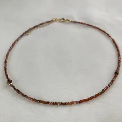 ブラウンビーズのネックレス／チョーカー
