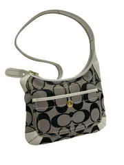 COACH/コーチ/シグネチャー/レザー/キャンバス/ワンショルダーバッグ/F81076/ネイビー/レディース/FG0092