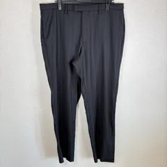 Calvin Klein ウールスラックス 36×32 ピンストライプ 黒のサムネイル
