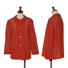 ジャケット✿コムコム✿立体❇重厚感❇総レース❇スタンドカラー 
